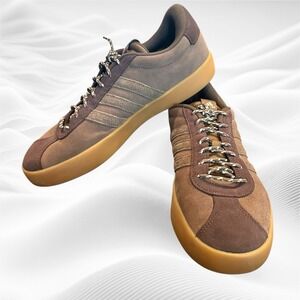 Adidas VL Court‎ 3.0 Brown Suede Gum Bottom Grand Mens Sneakers JP5294 Size 11US